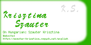 krisztina szauter business card